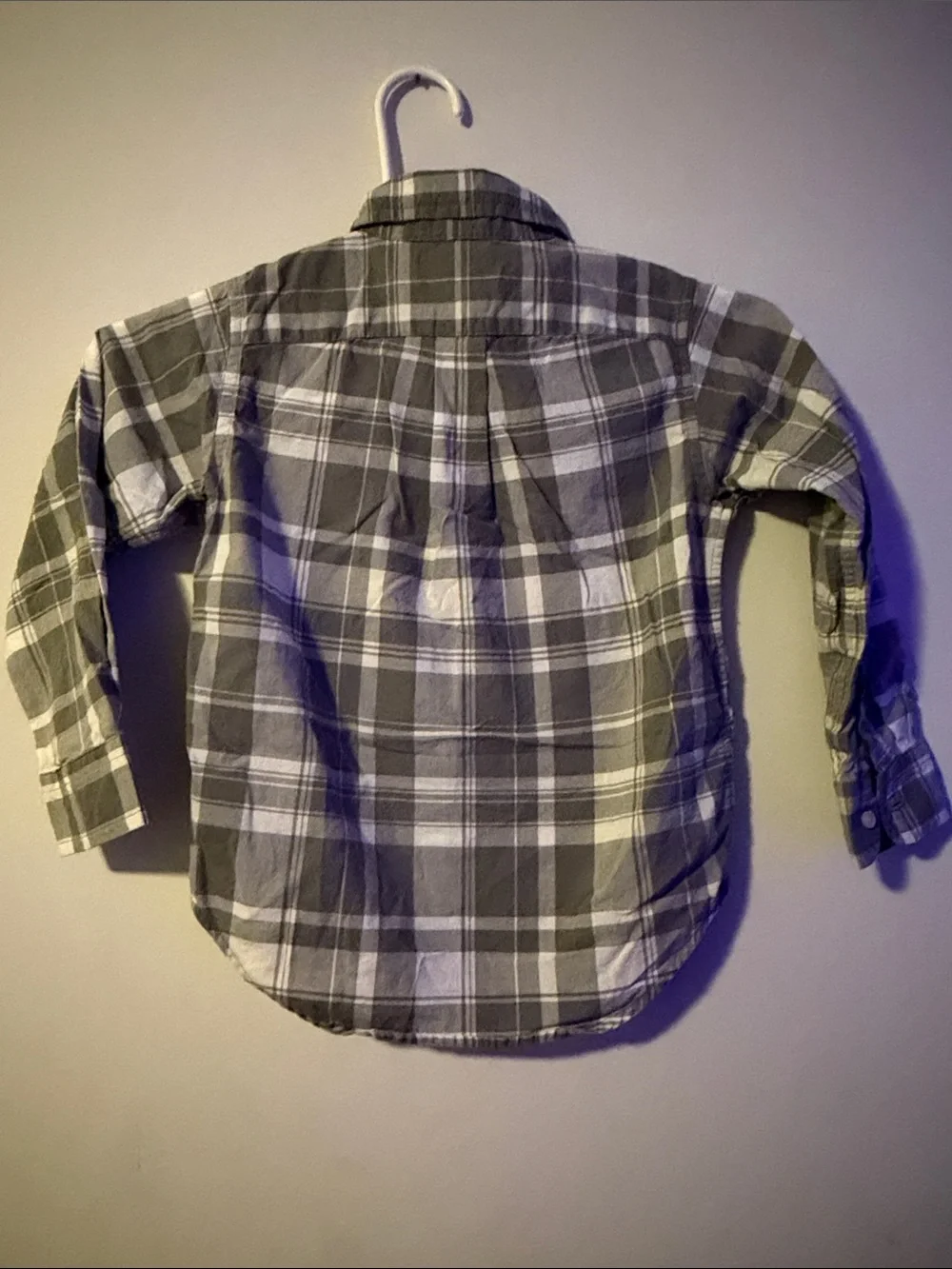 Ralph Lauren Gray Plaid Button-Down Shirt for Kids